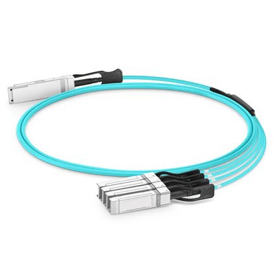 100G QSFP28 до 4x25G SFP28 AOC 100G QSFP28 Активний оптичний кабель CE FCC 1-100 M