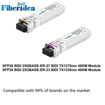 25G SFP28 BiDi TX1270/RX1330nm 40 км LC DDM